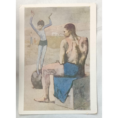 Открытка СССР 1957 Пабло Пикассо "Девочка на шаре"