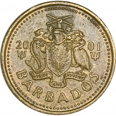 5 центов 2001 Барбадос из оборота