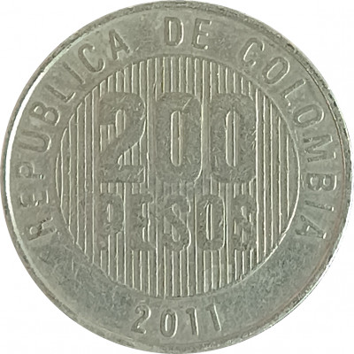 200 песо 2011 Колумбия из оборота
