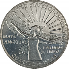 25 центов 2022 США Майа Энджелоу UNC