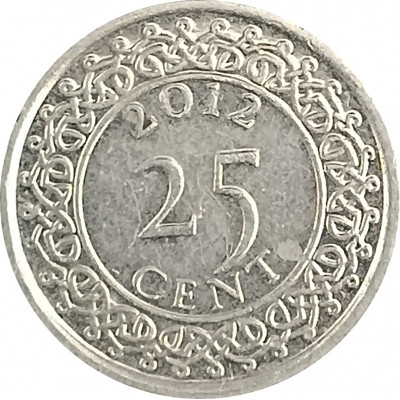 25 центов 2012 Суринам из оборота