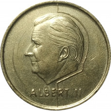 5 франков 1994 Бельгия надпись на голландском BELGIE из оборота