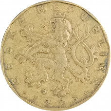 20 крон 1993 Чехия из оборота