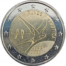 2 евро 2023 Эстония Деревенская ласточка UNC