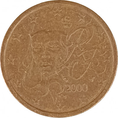 5 евроцентов 2000 Франция из оборота
