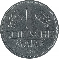1 марка 1967 ФРГ G из оборота