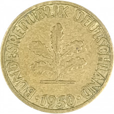 10 пфеннигов 1950 ФРГ D из оборота