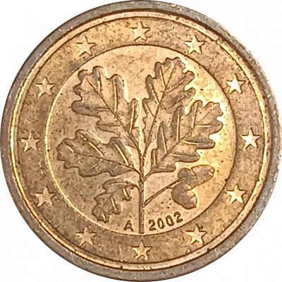 2 евроцента 2002 Германия A из оборота 2 евроцента 2002 Германия A из оборота