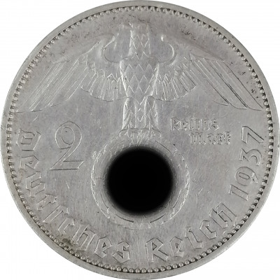 2 рейхсмарки 1937 A Германия XF (№1)