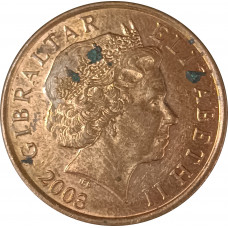 2 пенса 2003 Гибралтар из оборота