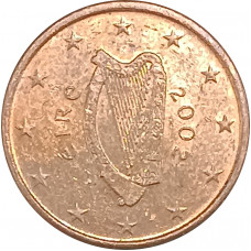 1 евроцент 2002 Ирландия из оборота