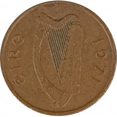 1 пенни 1971 Ирландия из оборота