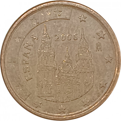1 евроцент 2006 Испания из оборота
