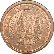 1 евроцент 2009 Испания из оборота