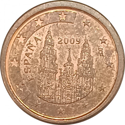 1 евроцент 2009 Испания из оборота 1 евроцент 2009 Испания из оборота