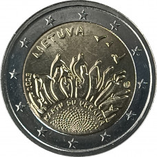 2 евро 2023 Литва Вместе с Украиной UNC