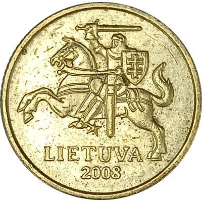 20 центов 2008 Литва из оборота