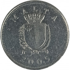 10 центов 2005 Мальта из оборота