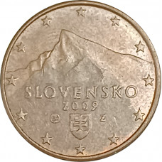 1 евроцент 2009 Словакия из оборота