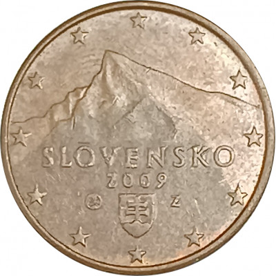 1 евроцент 2009 Словакия из оборота