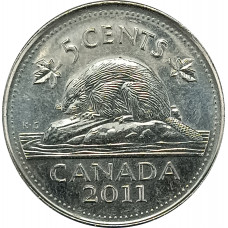 5 центов 2011 Канада из оборота