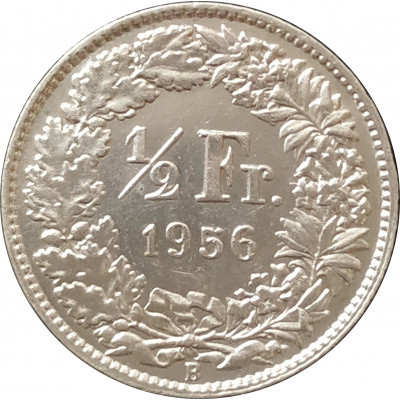 1/2 франка 1956 Швейцария из оборота 1/2 франка 1956 Швейцария из оборота