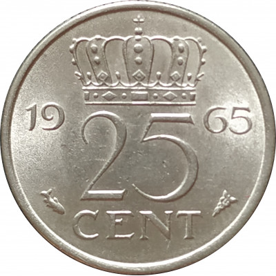 25 центов 1965 Нидерланды из оборота