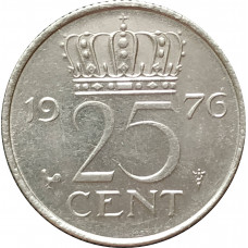 25 центов 1976 Нидерланды из оборота
