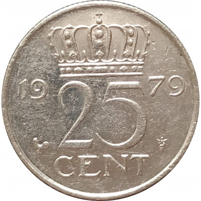 25 центов 1979 Нидерланды из оборота
