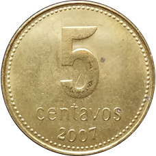 5 сентаво 2007 Аргентина из оборота