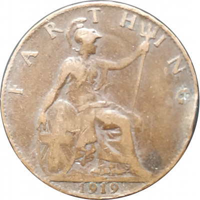 1 фартинг 1919 Великобритания из оборота 1 фартинг 1919 Великобритания из оборота