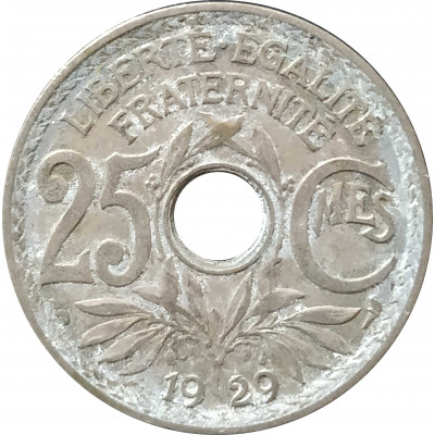 25 сантимов 1929 Франция из оборота