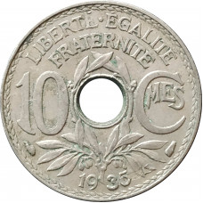 10 сантимов 1935 Франция из оборота