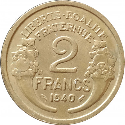 2 франка 1940 Франция из оборота 2 франка 1940 Франция из оборота