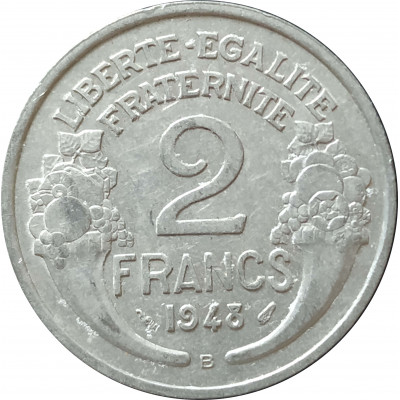 2 франка 1948 Франция B из оборота 2 франка 1948 Франция B из оборота