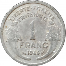 1 франк 1944 Франция Четвертая Республика (1944-1959) из оборота