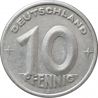 10 пфеннигов 1948 Германия A из оборота 10 пфеннигов 1948 Германия A из оборота