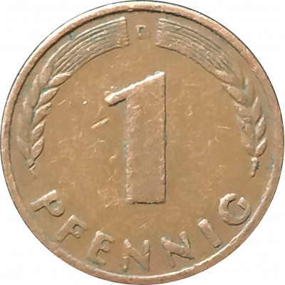 1 пфенниг 1950 Германия D из оборота 1 пфенниг 1950 Германия D из оборота