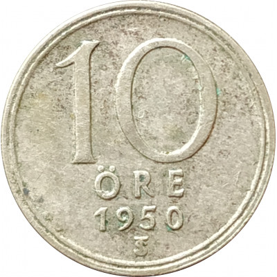 10 эре 1950 Швеция из оборота 10 эре 1950 Швеция из оборота