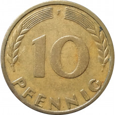 10 пфеннигов 1950 ФРГ F из оборота