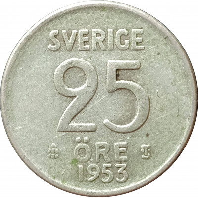 25 эре 1953 Швеция из оборота