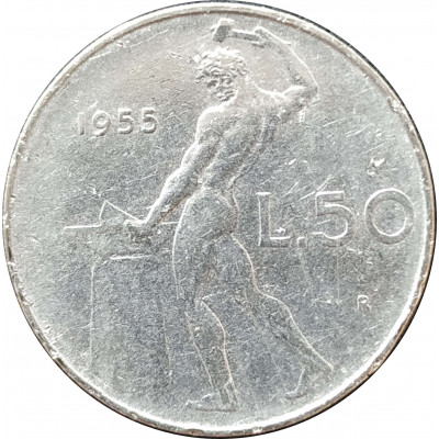 50 лир 1955 Италия из оборота 50 лир 1955 Италия из оборота