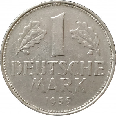 1 марка 1956 Германия F из оборота 1 марка 1956 Германия F из оборота