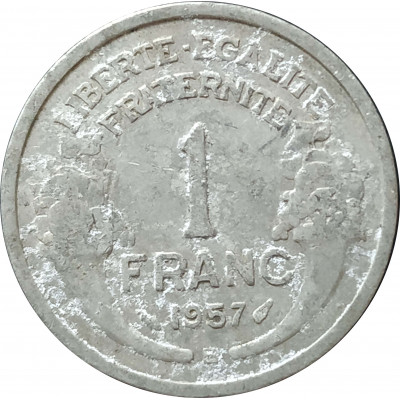 1 франк 1957 Франция B из оборота 1 франк 1957 Франция B из оборота