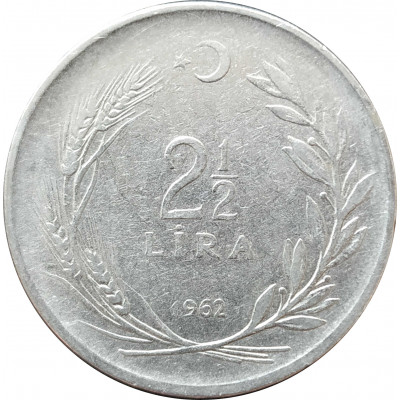 2 ½ лиры 1962 Турция из оборота