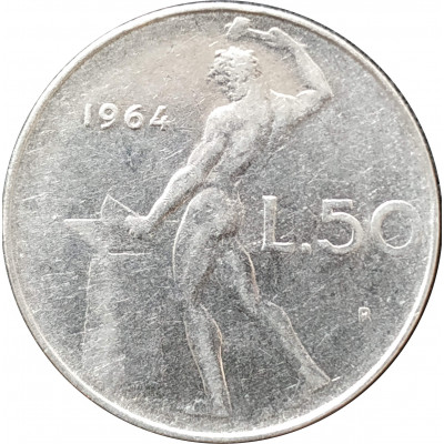 50 лир 1964 Италия из оборота 50 лир 1964 Италия из оборота