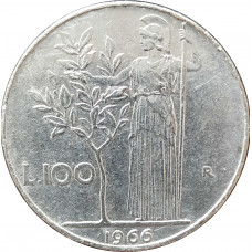 100 лир 1966 Италия из оборота