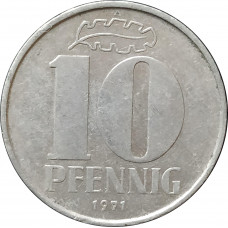10 пфеннигов 1971 Германия A из оборота