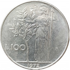100 лир 1972 Италия из оборота