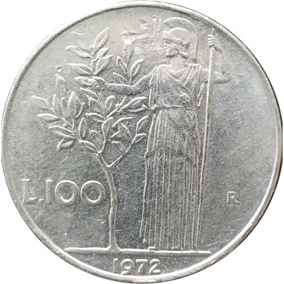 100 лир 1972 Италия из оборота